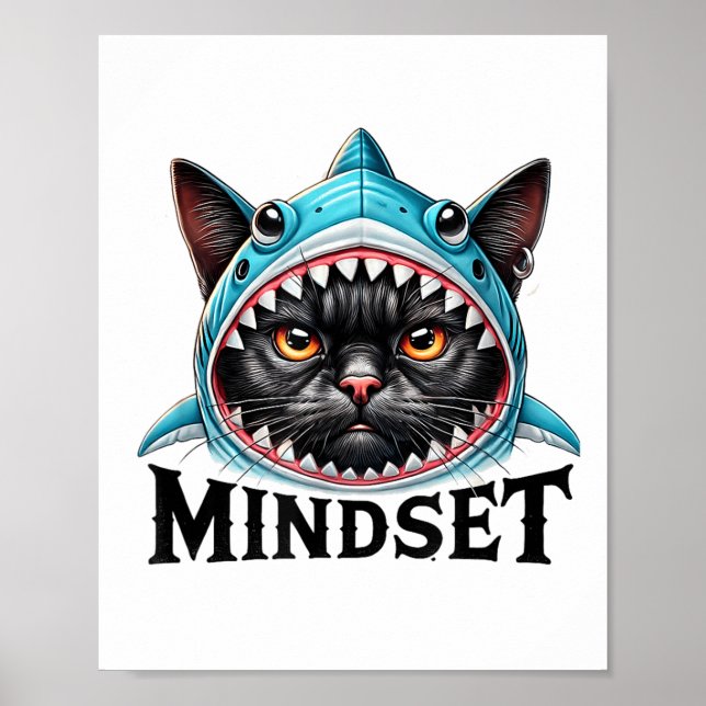 Poster Gato Engraçado, Dizer Motivacional Mentalidade, Tu (Frente)