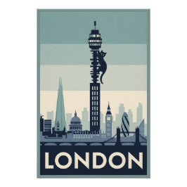 Póster Gato engraçado em Londres