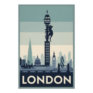 Póster Gato engraçado em Londres