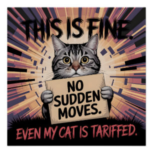 Póster Gato Engraçado Presente Perfeito