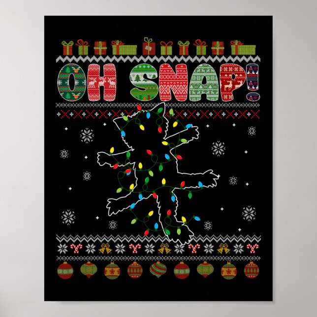 Poster Gato Engraçado Puta Natal Doce Pijamas X (Frente)