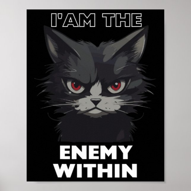 Poster Gato Engraçado Trump Bebê Engraçado Voto Para Gato (Frente)