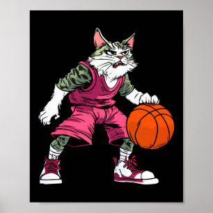Poster Gato Esqueleto Jogador Esqueleto Gato