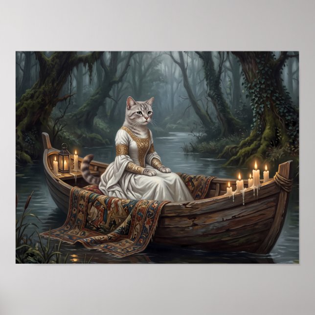 Poster Gato Etéreo em Barco (Frente)
