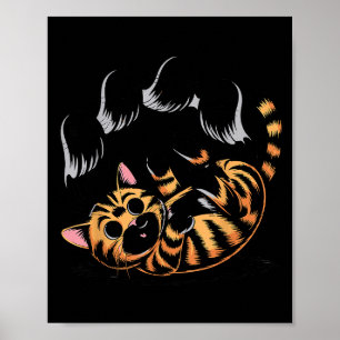 Poster Gato Fantasma Meme Engraçado Halloween Soky Kitty 