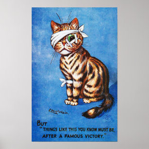 Poster Gato Ferido Honorável, Louis Wain