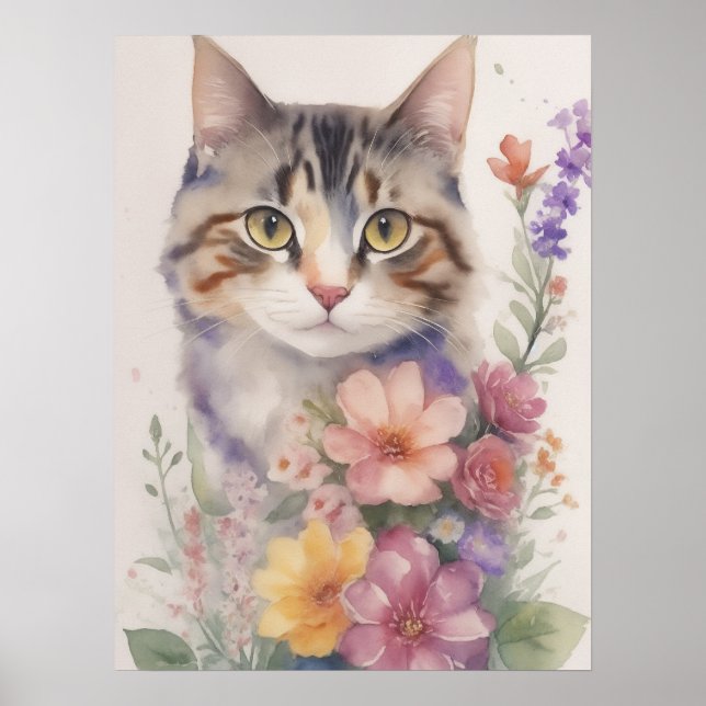 Poster Gato Floral de Cólvora (Frente)