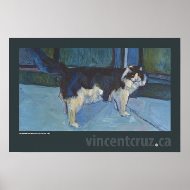 Póster Gato Florestal Norueguês (Frente)
