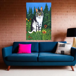 Poster Gato Florestal Norueguês Cujo | Arte AI