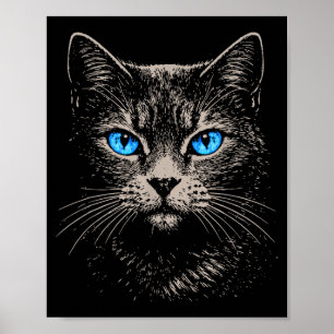 Poster Gato Fofo Engraçado Estilo Vintage Grunge