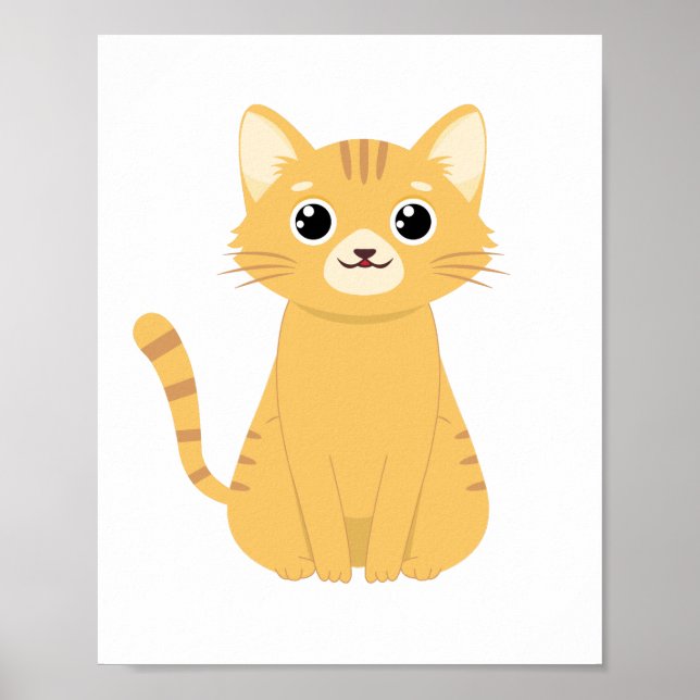 Poster Gato Fofo Kawaii  (Frente)
