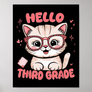Poster Gato Fofo Terceira Série Vibes Volta às Aulas Prof