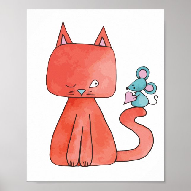 Póster Gato Gatinho Adora Gatinho (Frente)