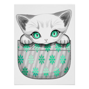 Póster Gato, Gato, Gato e Playaking de uma Bolsa