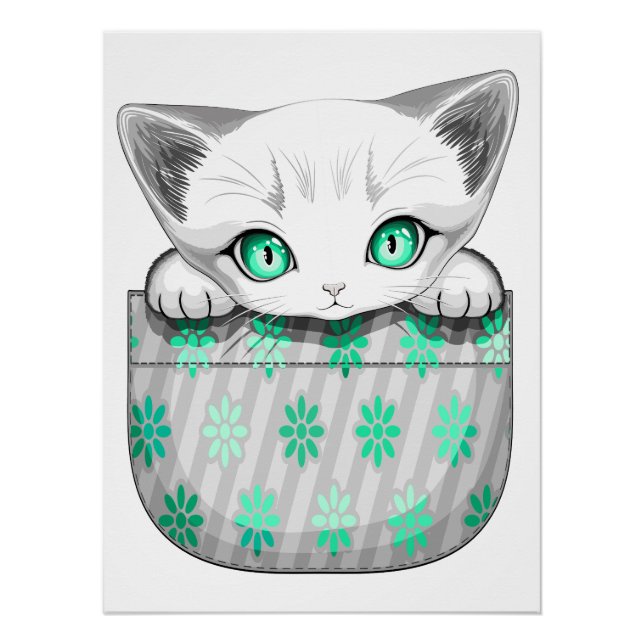 Póster Gato, Gato, Gato e Playaking de uma Bolsa (Frente)