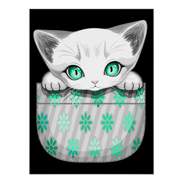 Póster Gato, Gato, Gato e Playaking de uma Bolsa (Frente)