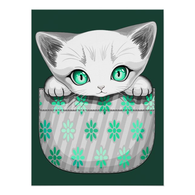 Póster Gato, Gato, Gato e Playaking de uma Bolsa (Frente)