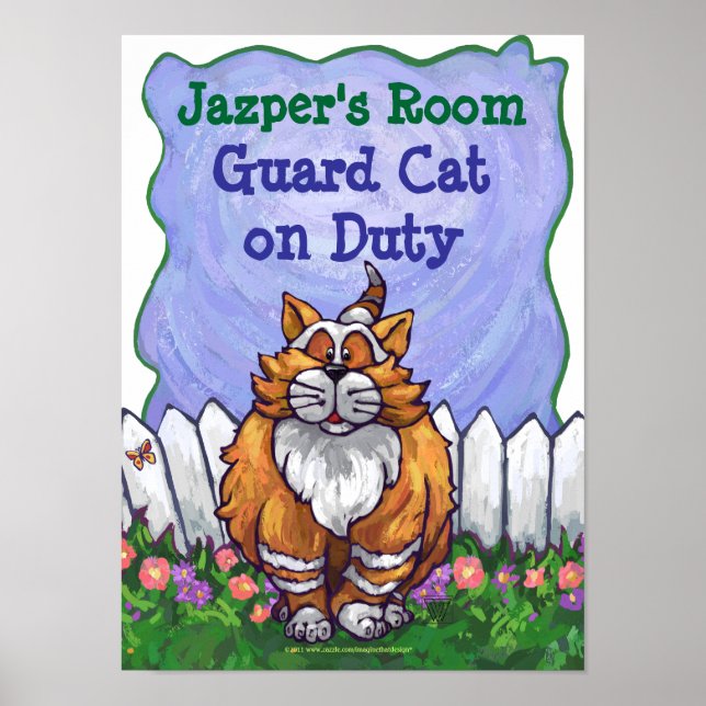 Póster Gato Gengibre Cartaz do Meu Quarto (Frente)