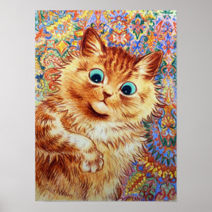 Poster Gato Gengibre, Louis Wain