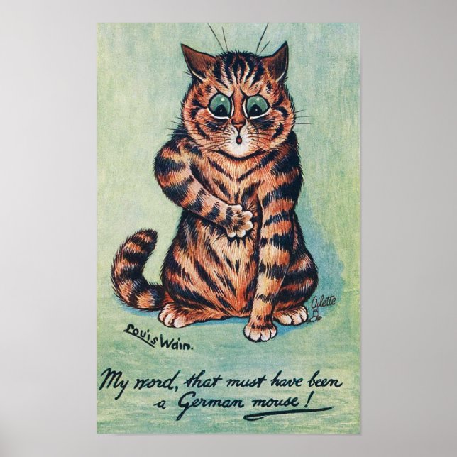 Poster Gato Gengibre, Louis Wain (Frente)