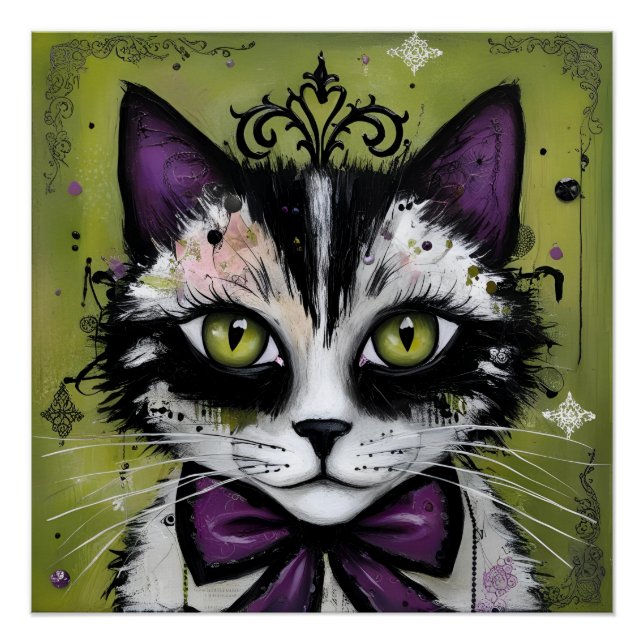 Póster Gato Gótico (Frente)