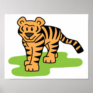 Póster Gato grande de tigre de Bengal do clipart dos