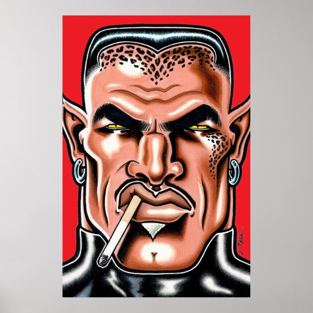 Poster Gato-Homem da Lua/Grande (Frente)