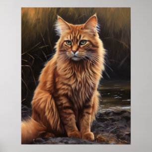 Poster Gato-Impressão de-arte da Somália
