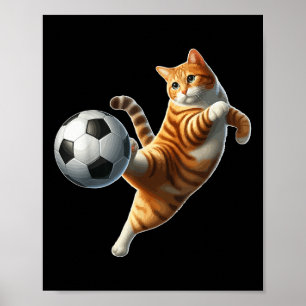 Poster Gato Jogando Futebol Costume Proprietário de Gatos