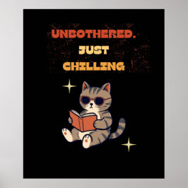 Poster Gato Leitor Engraçado