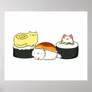 Poster Gato-lifornia Sushi Roll