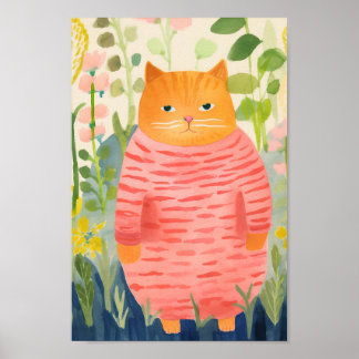 Poster Gato Louco e Bonito