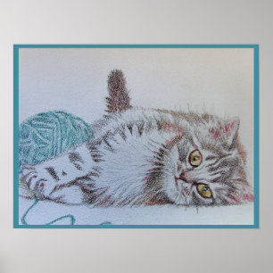 Poster Gato Malhado Fofo Divertido Gatos irrequietos Post