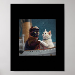 Poster Gato Meme Engraçado Filme Titanic Rms Cruzeiro Nav