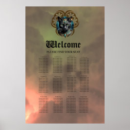 Poster Gato místico do Egito, negro como a noite