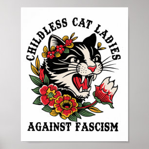 Poster Gato Mulheres Contra Fascismo Feminista