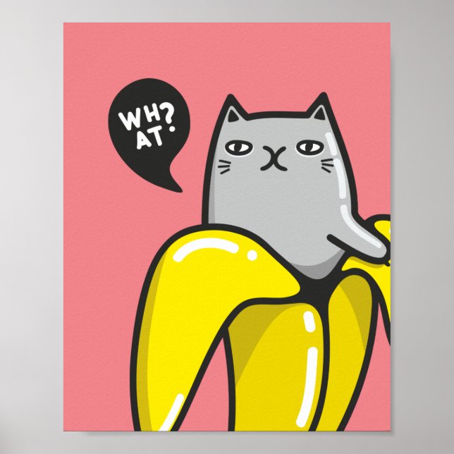 Poster Gato na banana (Frente)