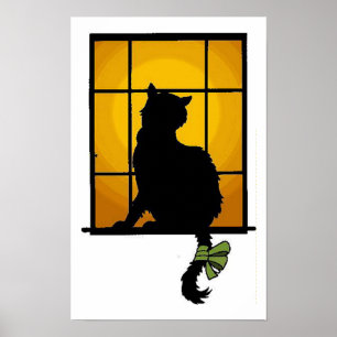 Póster Gato na Janela