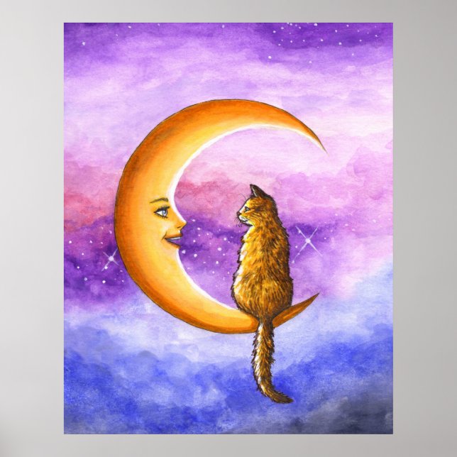 Poster Gato na Lua 673 (Frente)