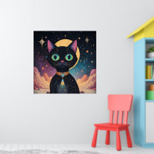 Gato Negro Cósmico de Futuro Atômico à Lua