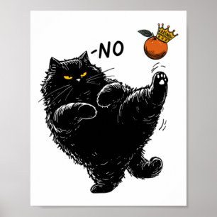 Poster Gato Negro Engraçado Que Não Tem Reis Na América K