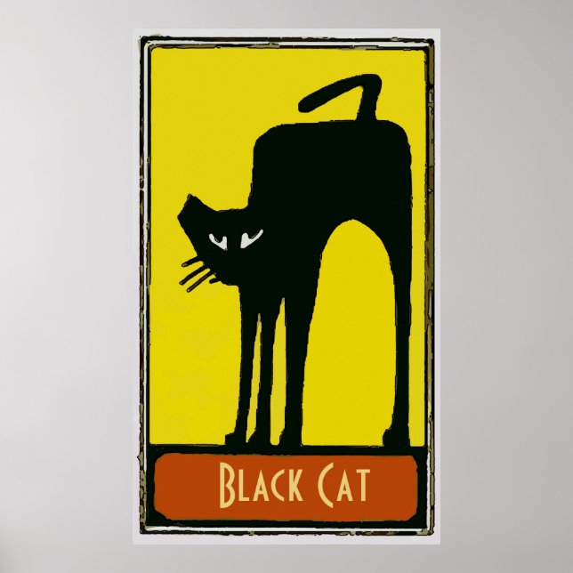 Poster Gato Negro Grande, (Frente)