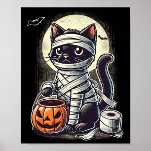 Poster Gato Negro Homens Mulheres Crianças Halloween Engr