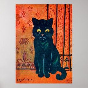 Poster Gato negro, Louis Wain