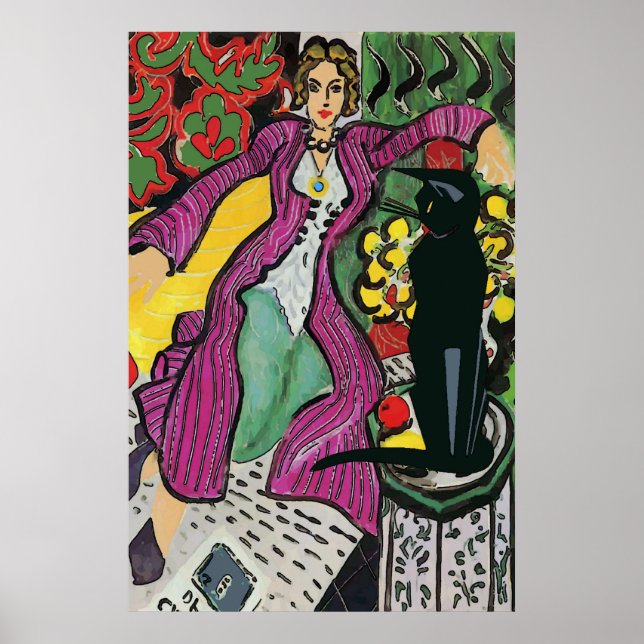 Poster Gato Negro na Cadeira 2 (Frente)