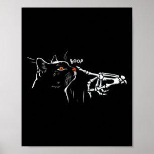 Poster Gato Negro Skelover Boop Halloween Mulheres de est