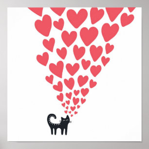 Póster Gato no amor