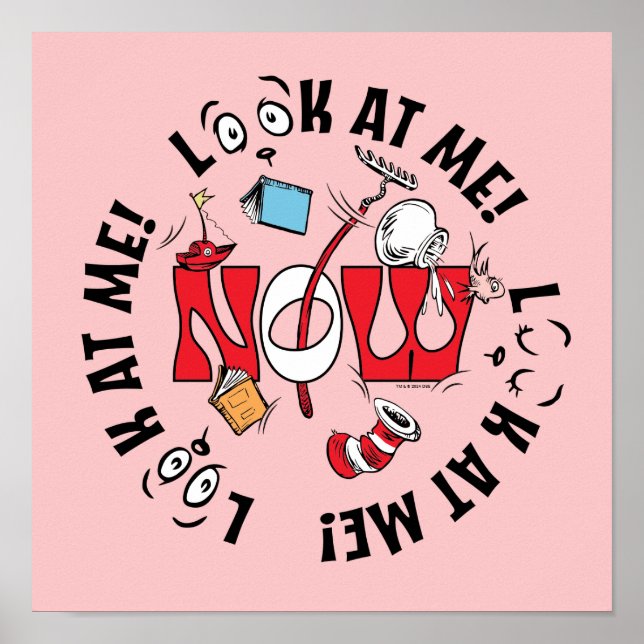 Poster Gato no Chapéu | Olhe Para Mim! Olhe Para Mim! (Frente)