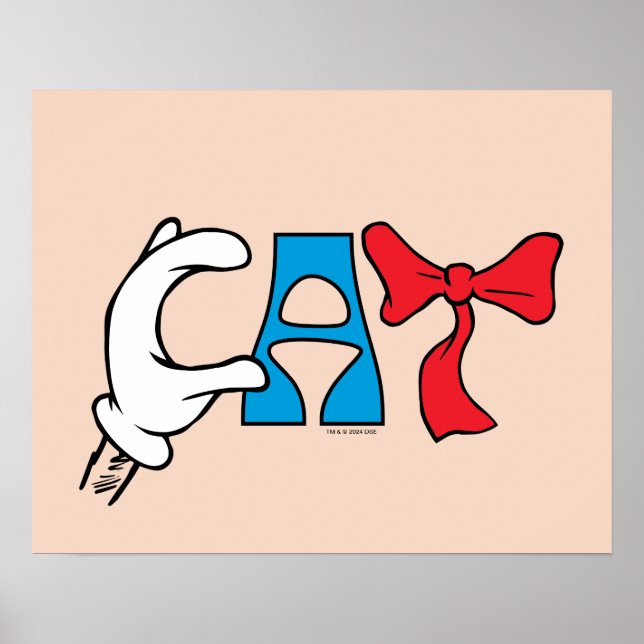 Poster Gato no Chapéu | Texto de Cat (Frente)