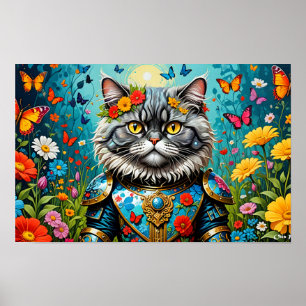 Poster Gato no Jardim das Delícias Terrenas 2